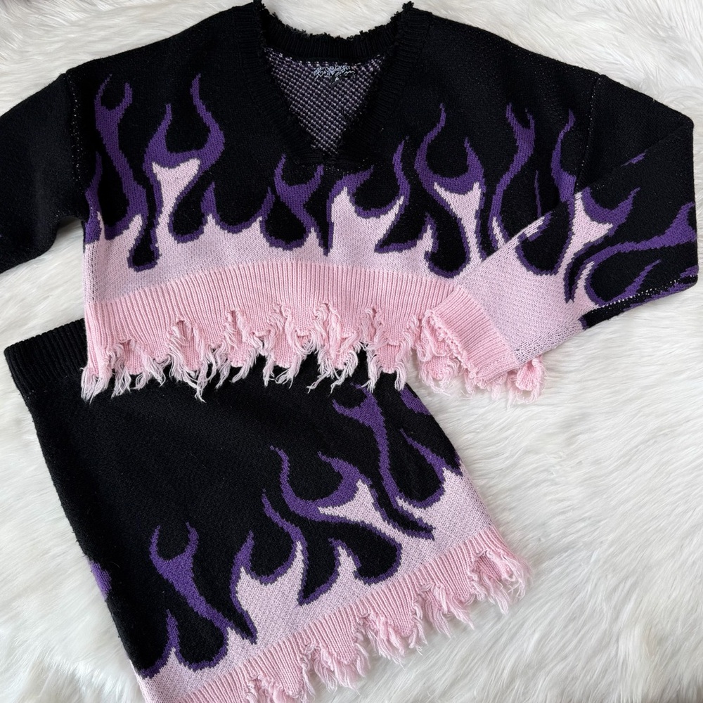 Baby Raise Hell Sweater‎ Skirt Set - Picture 2 of 13